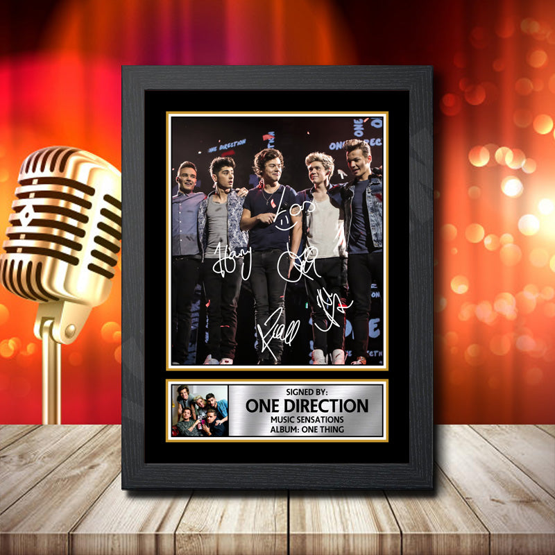 One Direction One Thing 2 Printed Signature Music Star Poster Print Framed Wall Art Gift – One Direction One Thing 2 Printed Signature Music Star Poster Print