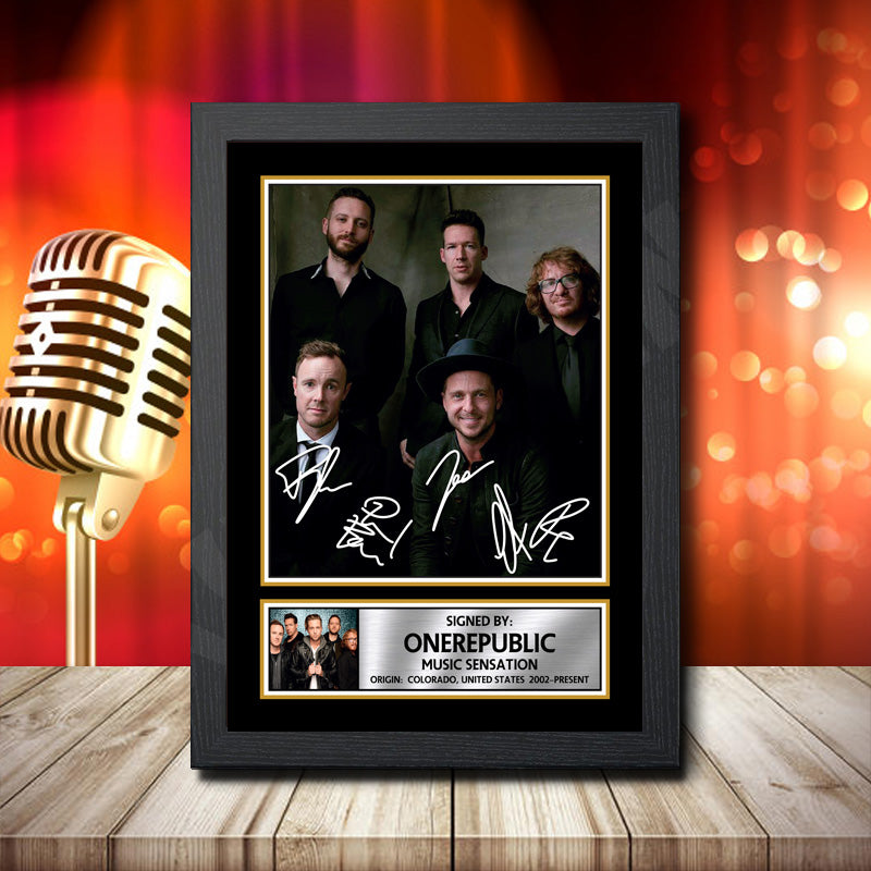 Onerepublic 2 – Printed Signature Music Star Print – Onerepublic 2