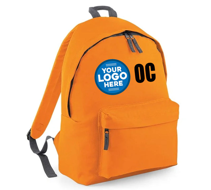 CUSTOM PRINTED BACKPACK SCHOOL ANY LOGO AND/ OR INITIALS FULLY PERSONALISED