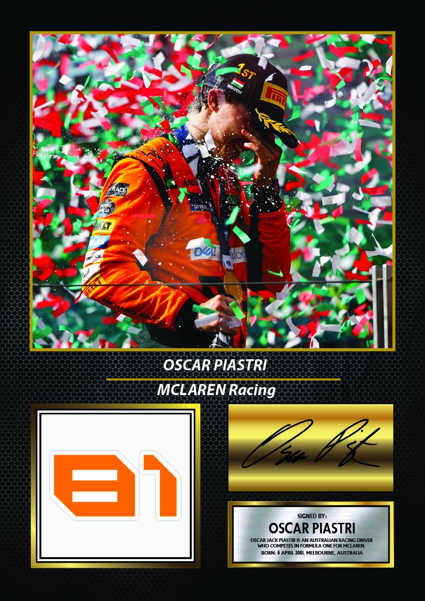 Oscar Piastri Racing Driver Printed Signature Print – oscar Piastri printed signature poster