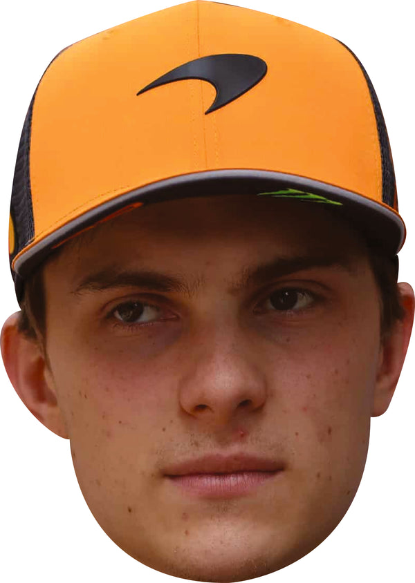 Oscar Piastri Cap 3 Facemask – F1 Motorsport Celebrity Card Face Mask – Celebrity Mask for Stag Do, Hen Night, Fancy Dress & Costume Parties