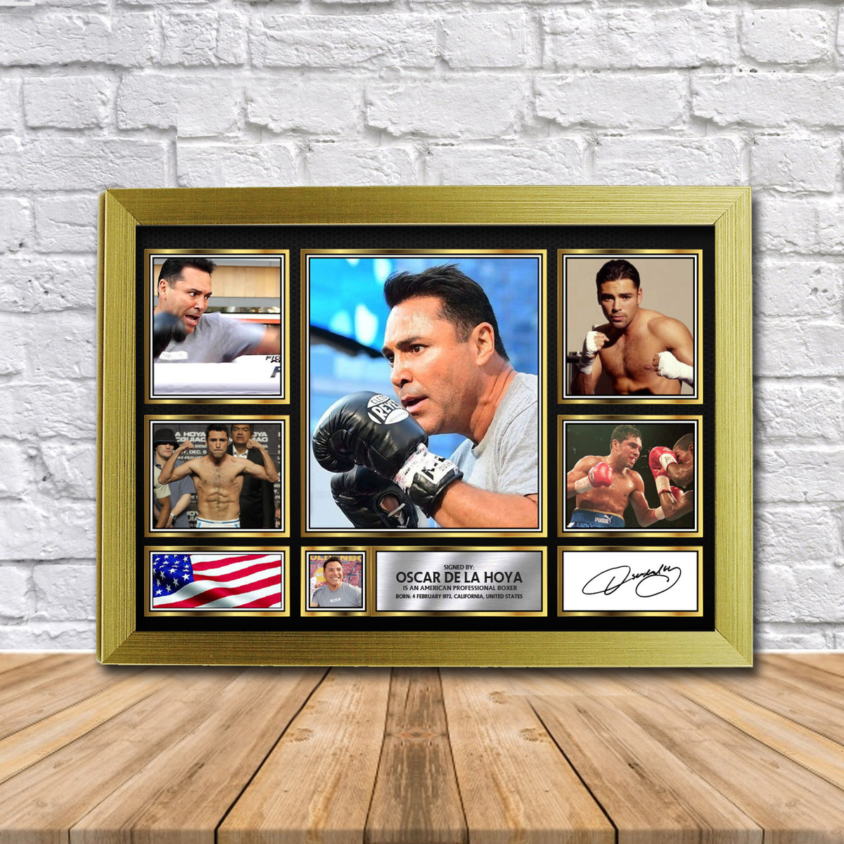 Oscar De La Hoya Boxing Gift Framed Printed Signature Star Poster Print Wall Art Gift – Oscar De La Hoya Boxing Gift Framed Printed Signature Star Poster Print Wall