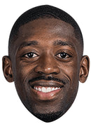 Ousmane Dembele Face Mask – France Football Star Inspired Card Face Mask, Soccer Fan Party Accessory, Sports Supporter Prop, Football Gift