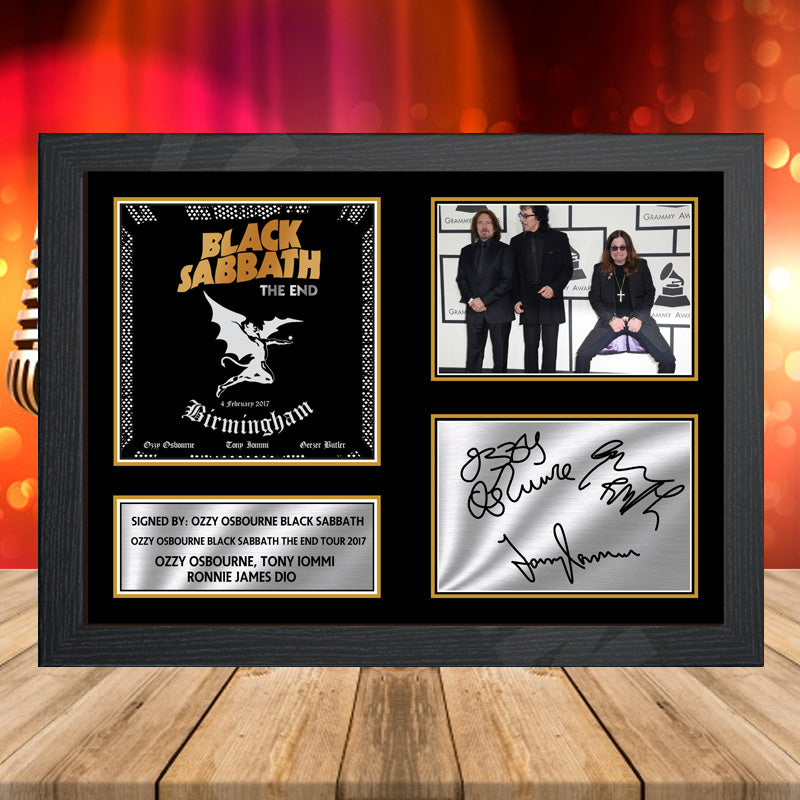 Ozzy Osbourne Black Sabbath The End Tour 2017 – Printed Signature Music-Landscape Star Print – Ozzy Osbourne Black Sabbath The End Tour 2017
