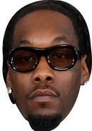 Offset Celebrity Face Mask Fancy Dress Cardboard Costume Mask