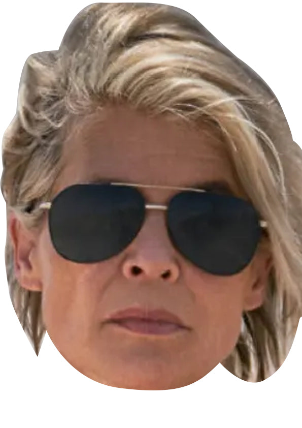 Old Sarah Connor - Terminator Celebrity Face Mask Fancy Dress Cardboard Costume Mask