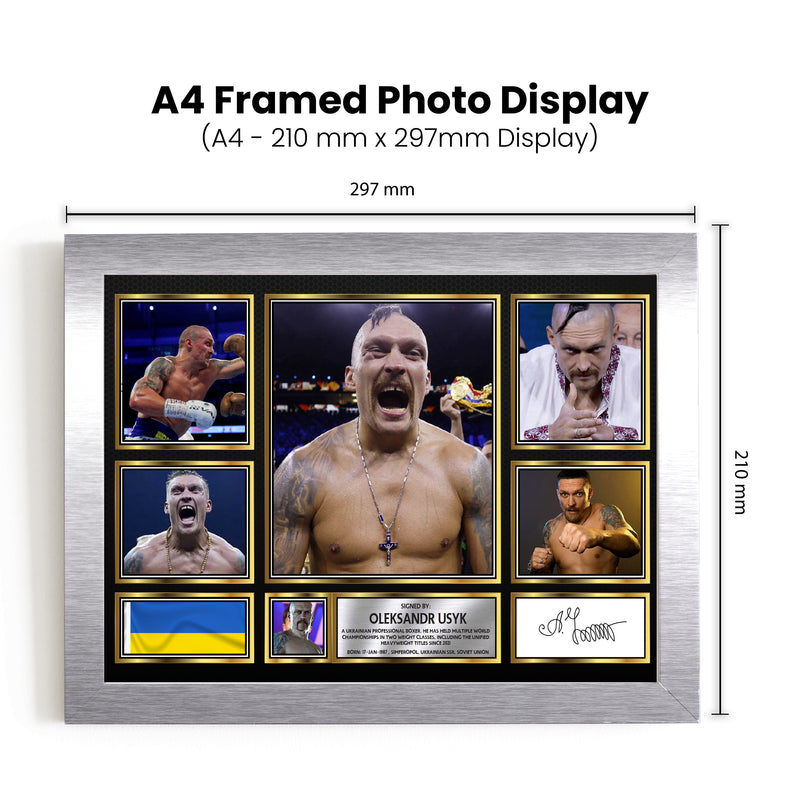 Oleksandr Usyk top boxer Autographed Print Landscape