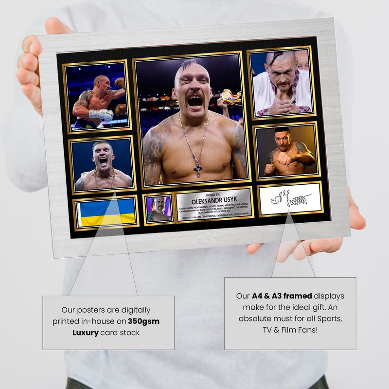 Oleksandr Usyk top boxer Autographed Print Landscape