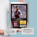Ollie Watkins Printed Signed Poster – Aston Villa FC & England Forward Tribute Wall Art with Jersey & Bio Plaque – Premier League Football Memorabilia for Fans & Collectors