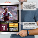 Ollie Watkins Printed Signed Poster – Aston Villa FC & England Forward Tribute Wall Art with Jersey & Bio Plaque – Premier League Football Memorabilia for Fans & Collectors