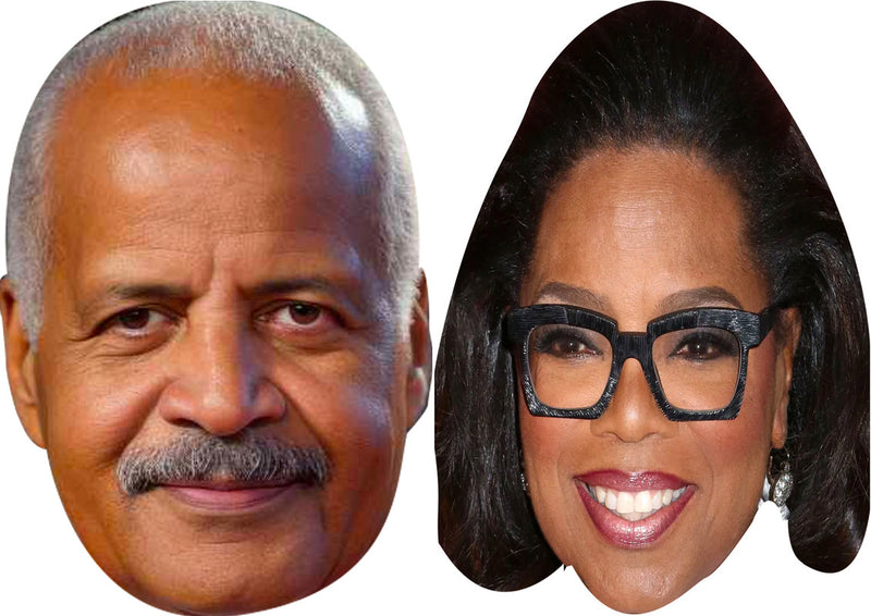 Oprah Winfrey and Stedman Graham Celebrity Couple Face Mask Fancy Dress - High-Quality Cardboard Masks for Any Occasion