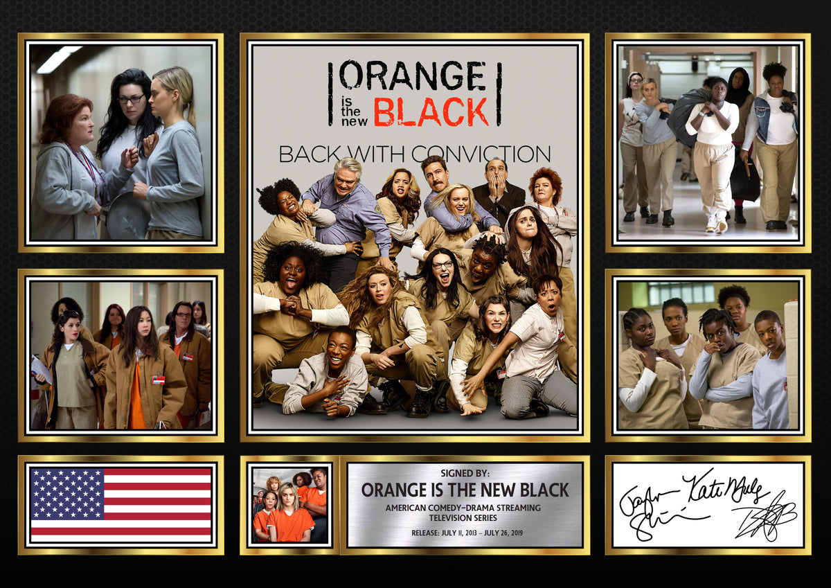 Orange Is the New Black Netflix Shows Framed Printed Signature Print – Fan Gift – Wall Art – Orange Is the New Black Netflix Shows Framed Printed Signature Print – A4 Poster