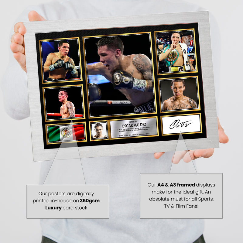 Oscar Valdez top boxer Autographed Print Landscape