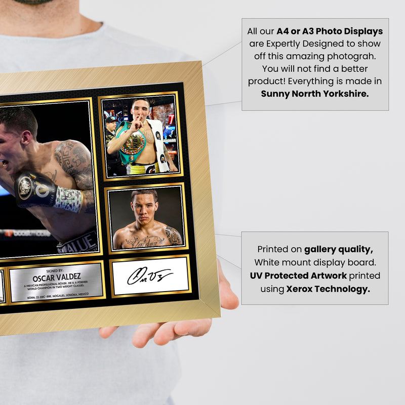 Oscar Valdez top boxer Autographed Print Landscape