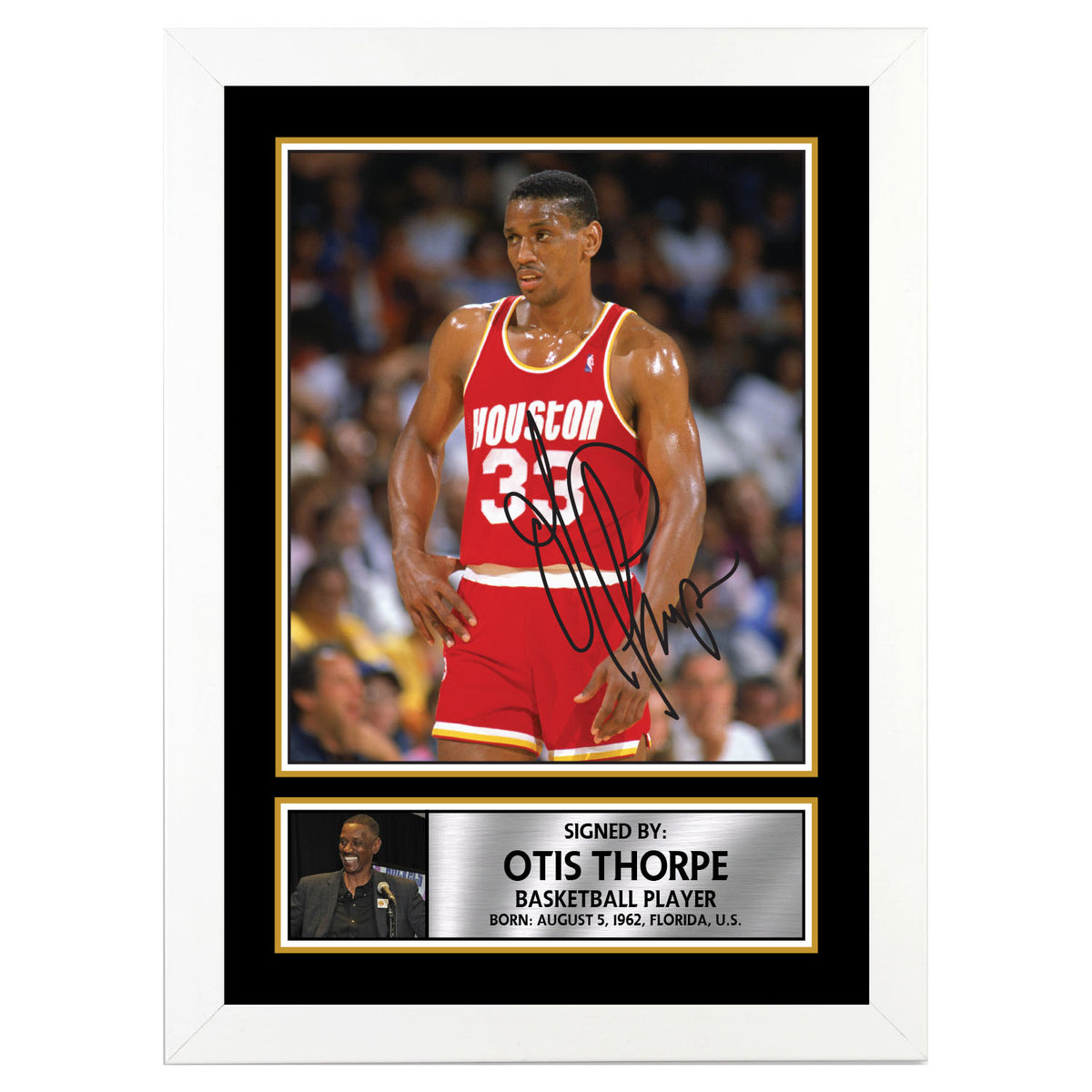 Otis Thorpe M059 Basketball Player Printed Signature Poster Print Gift