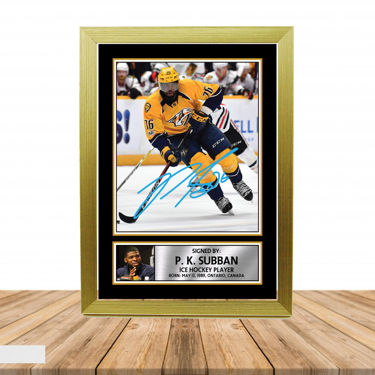 P.K. Subban Ice Hockey Printed Signature Poster Print Gift