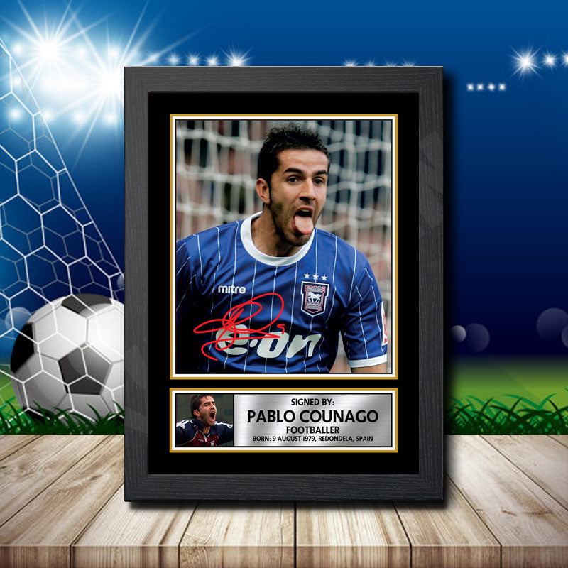 Pablo Counago Printed Signature Footballers Star Poster Print Framed Wall Art Gift – Pablo Counago Printed Signature Footballers Star Poster Print