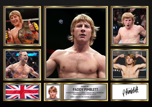 Paddy Pimblett Printed Signature Poster Print – UFC MMA Wall Art – Mixed Martial Arts Wall Art Gift for UFC Fans – Home, Office & Man Cave Décor – Reproduction Print