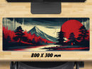 Extra Large Gaming Mouse Mat (800mm x 300mm) - Pagoda 1 Red Moon River