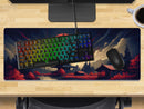 Extra Large Gaming Mouse Mat (800mm x 300mm) - Pagoda 2 Red Moon Tower