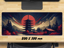 Extra Large Gaming Mouse Mat (800mm x 300mm) - Pagoda 2 Red Moon Tower