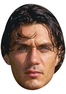 Paolo Maldini Face Mask – Italy Football Legend Inspired Card Face Mask, Soccer Fan Party Accessory, Sports Supporter Prop, Football Gift