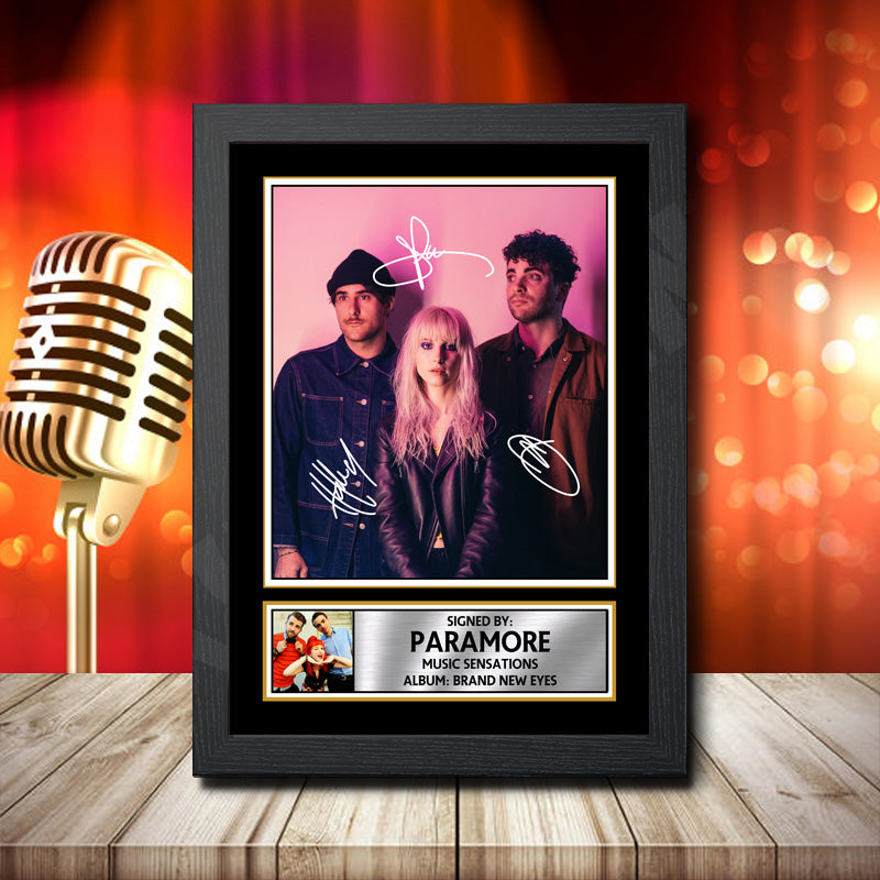 Paramore Brand New Eyes 1 Printed Signature Music Star Poster Print Framed Wall Art Gift – Paramore Brand New Eyes 1 Printed Signature Music Star Poster Print