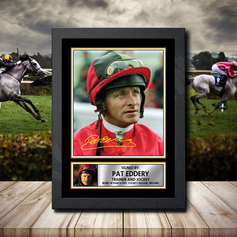 Pat Eddery Printed Signature Horse-Racing Star Poster Print Framed Wall Art Gift – Pat Eddery Printed Signature Horse-Racing Star Poster Print
