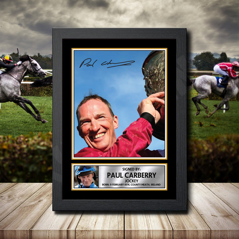 Paul Carberry Printed Signature Horse-Racing Star Poster Print Framed Wall Art Gift – Paul Carberry Printed Signature Horse-Racing Star Poster Print