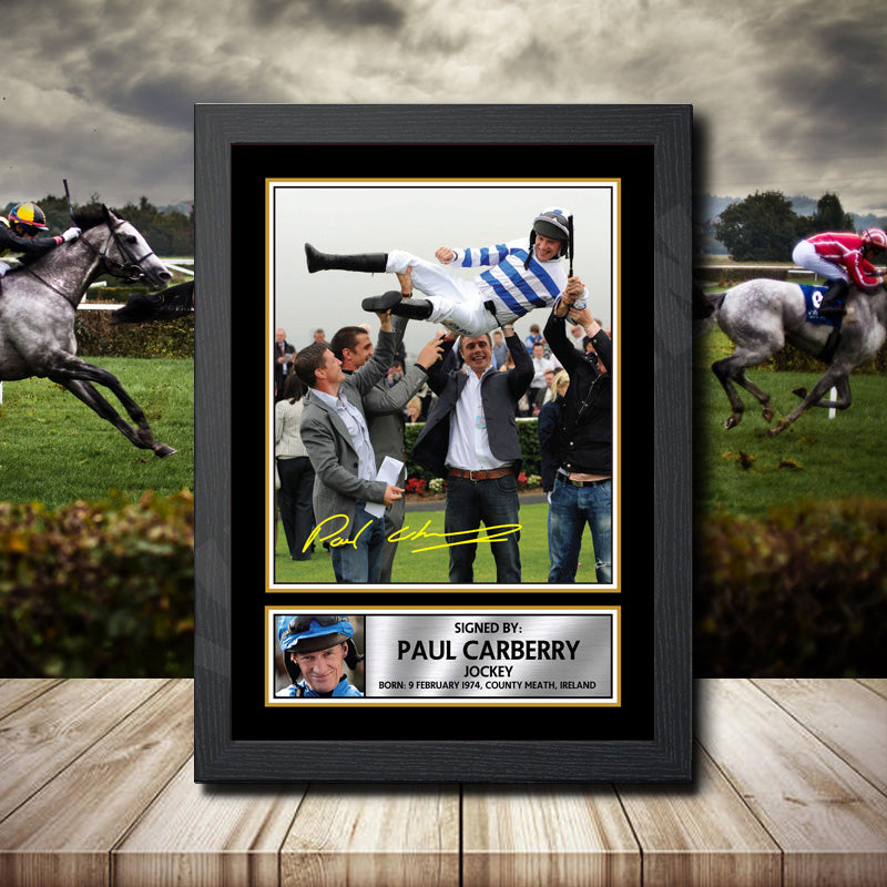 Paul Carberry 2 Printed Signature Horse-Racing Star Poster Print Framed Wall Art Gift – Paul Carberry 2 Printed Signature Horse-Racing Star Poster Print