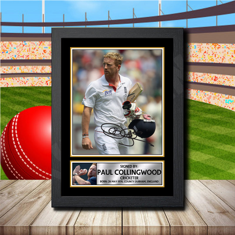 Paul Collingwood Printed Signature Cricket Star Poster Print Framed Wall Art Gift – Paul Collingwood Printed Signature Cricket Star Poster Print