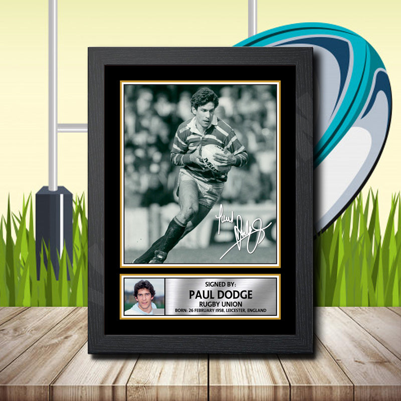 Paul Dodge 2 Printed Signature Rugby Star Poster Print Framed Wall Art Gift – Paul Dodge 2 Printed Signature Rugby Star Poster Print