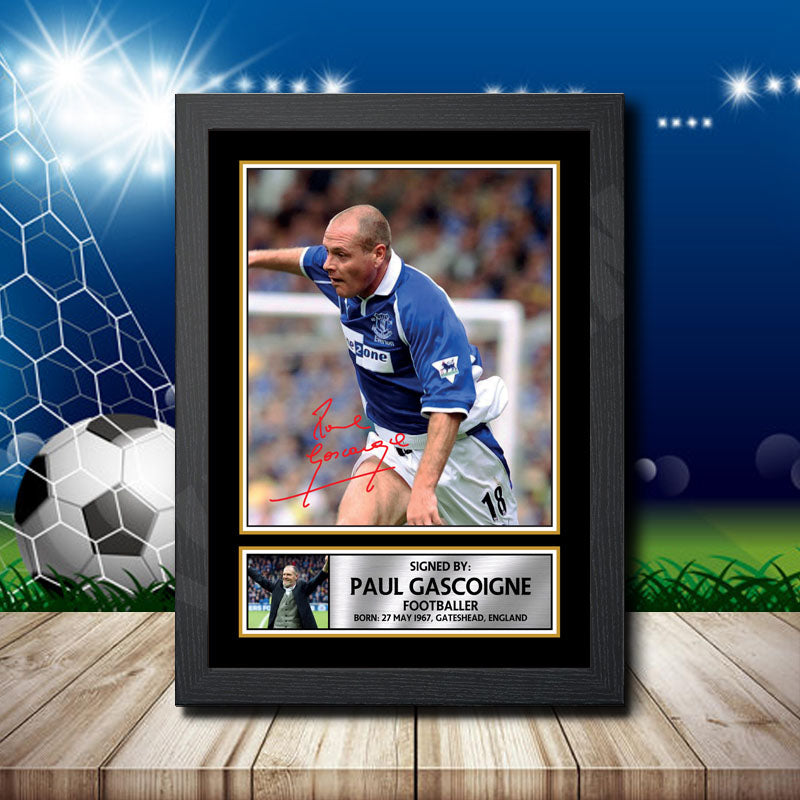 Paul Gascoigne 2 Printed Signature Footballers Star Poster Print Framed Wall Art Gift – Paul Gascoigne 2 Printed Signature Footballers Star Poster Print