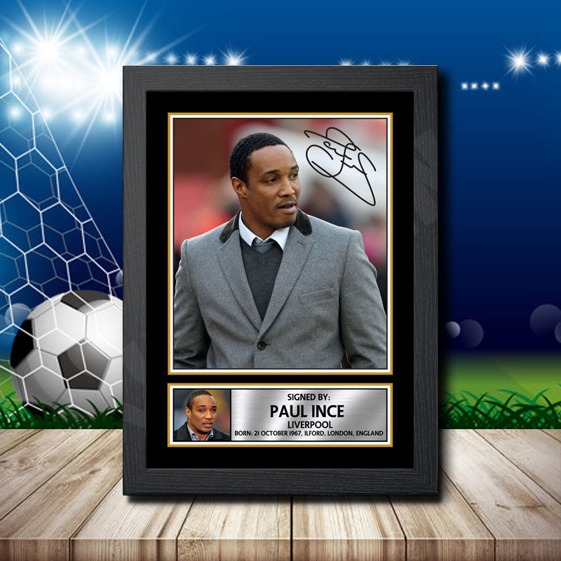 Paul Ince 2 Printed Signature Footballers Star Poster Print Framed Wall Art Gift – Paul Ince 2 Printed Signature Footballers Star Poster Print
