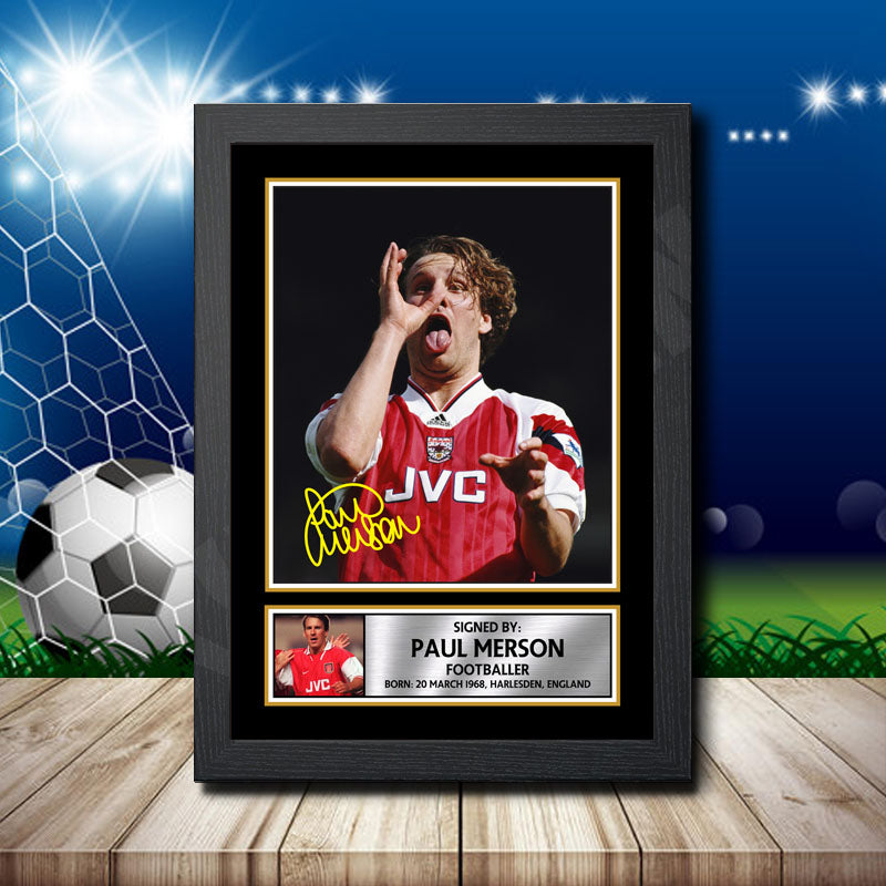Paul Merson Printed Signature Footballers Star Poster Print Framed Wall Art Gift – Paul Merson Printed Signature Footballers Star Poster Print