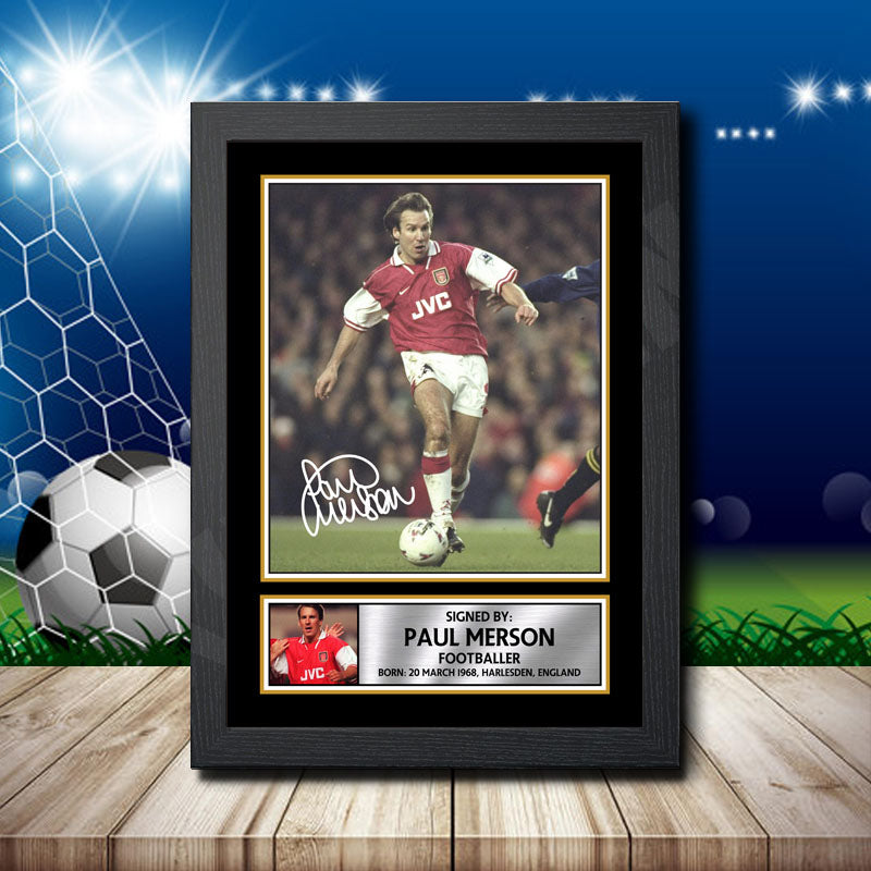 Paul Merson 2 Printed Signature Footballers Star Poster Print Framed Wall Art Gift – Paul Merson 2 Printed Signature Footballers Star Poster Print