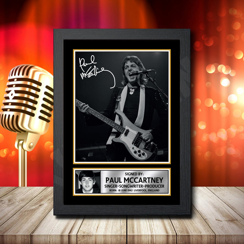 Paul Mccartney 1 – Printed Signature Music Star Print – Paul Mccartney 1