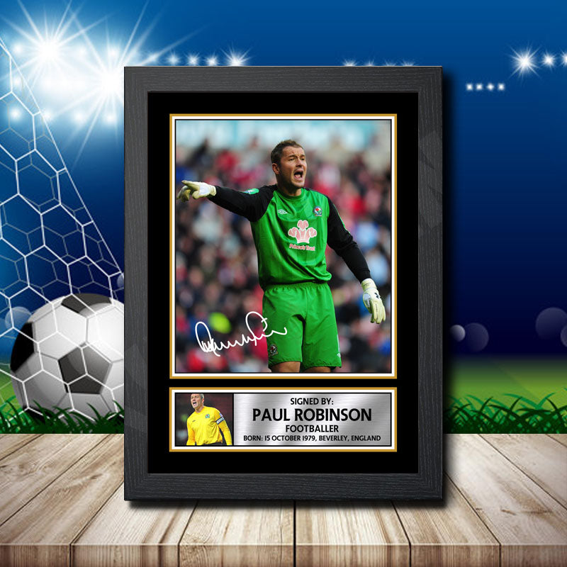 Paul Robinson 2 Printed Signature Footballers Star Poster Print Framed Wall Art Gift – Paul Robinson 2 Printed Signature Footballers Star Poster Print