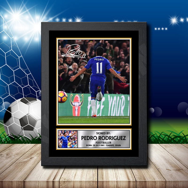 Pedro Rodriguez Printed Signature Footballers Star Poster Print Framed Wall Art Gift – Pedro Rodriguez Printed Signature Footballers Star Poster Print
