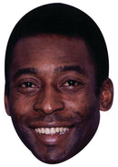 Pele Face Mask – Brazil Football Legend Inspired Card Face Mask, Soccer Fan Party Accessory, Sports Supporter Prop, Football Gift for Fans
