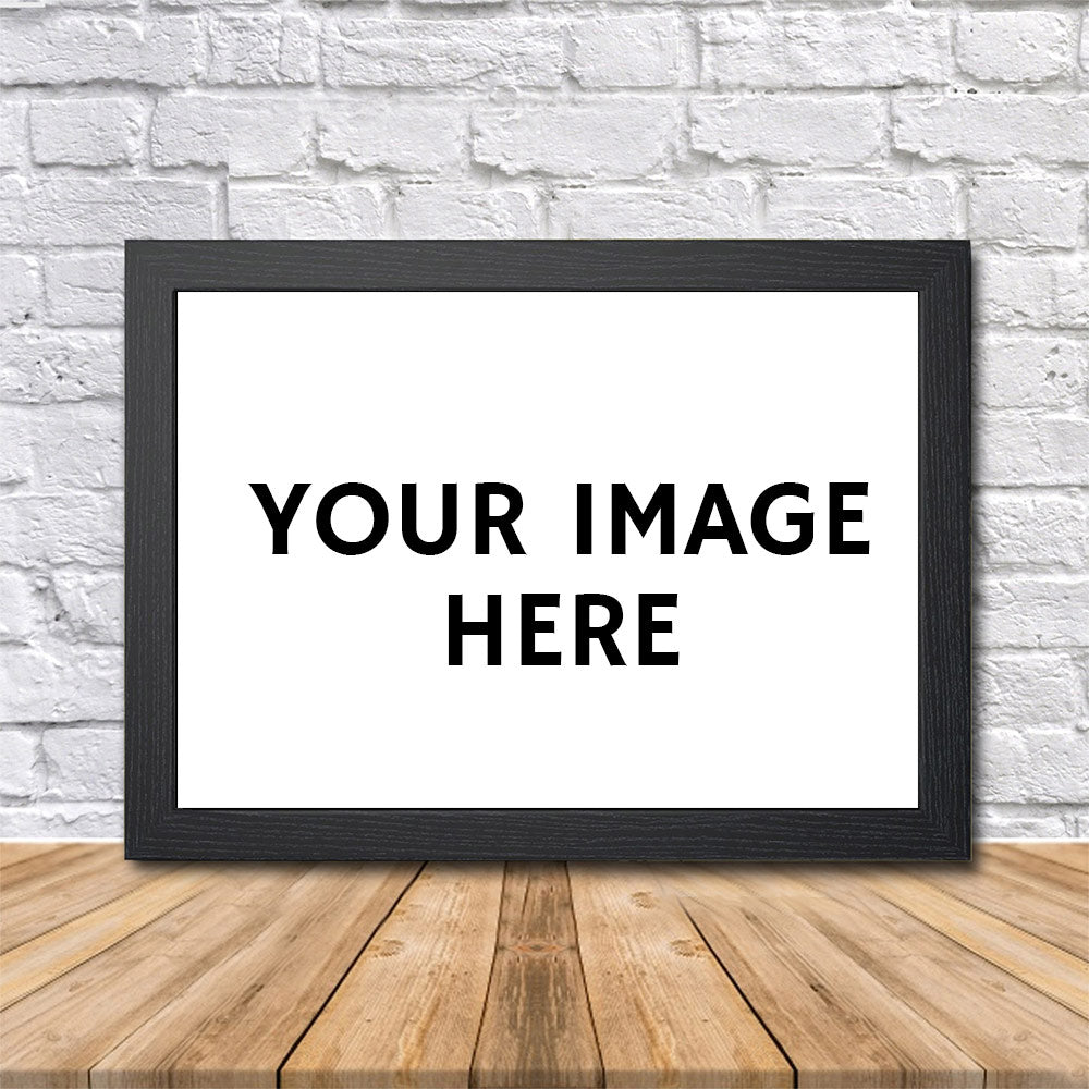 Personalised Poster Print Framed Any Custom Image Or Text Poster Print White