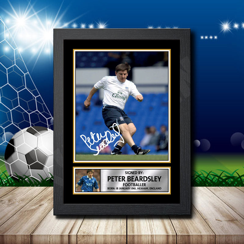 Peter Beardsley 2 Printed Signature Footballers Star Poster Print Framed Wall Art Gift – Peter Beardsley 2 Printed Signature Footballers Star Poster Print