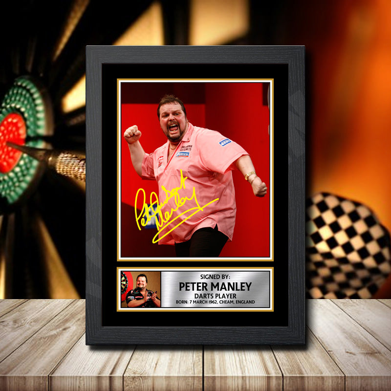 Peter Manley Printed Signature Darts Star Poster Print Framed Wall Art Gift – Peter Manley Printed Signature Darts Star Poster Print