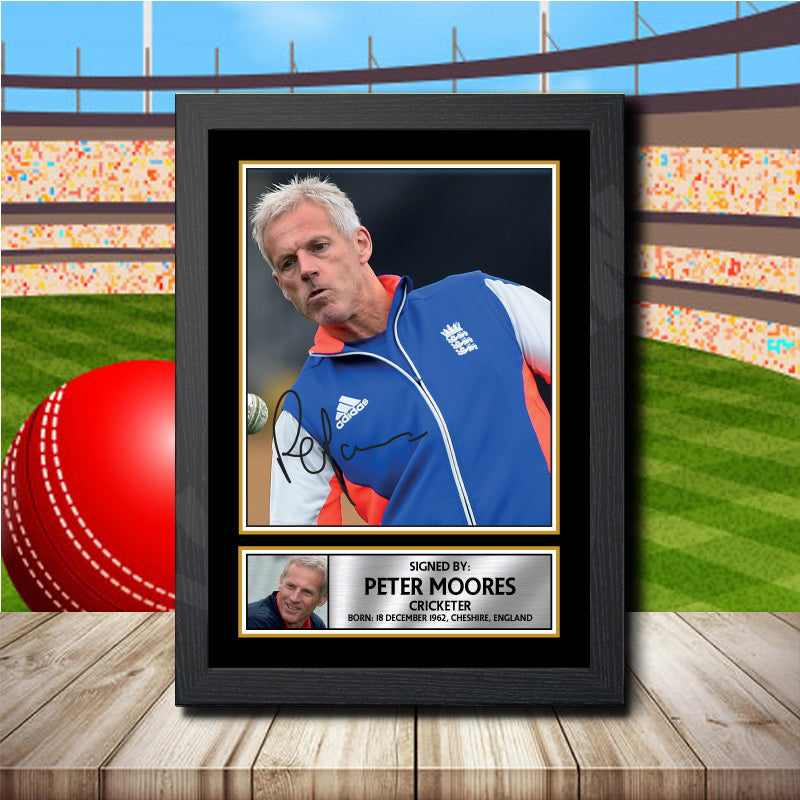 Peter Moores 2 Printed Signature Cricket Star Poster Print Framed Wall Art Gift – Peter Moores 2 Printed Signature Cricket Star Poster Print