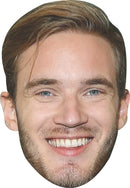PewDiePie Face Mask – YouTuber Fancy Dress Mask for Stag Do, Costume Parties, Gaming Events & Fans – Adult Card Mask