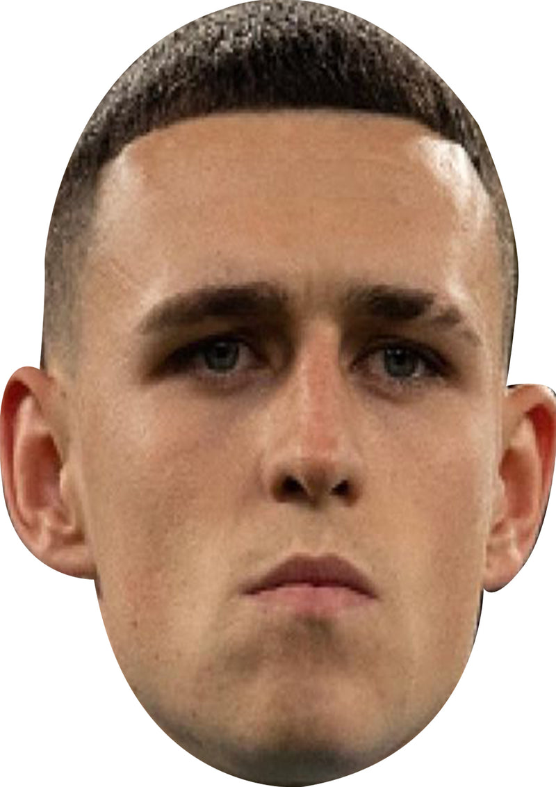 Phil Foden - England Euros 2024 Celebrity Party Face Fancy Dress Cardboard Costume Mask