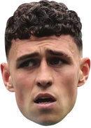 Phil Foden Face Mask 2026 – England Football Player Celebrity Card Face Mask – Celebrity Mask for Stag Do, Hen Night, Fancy Dress & Costume Parties – Funny Adult Card Mask