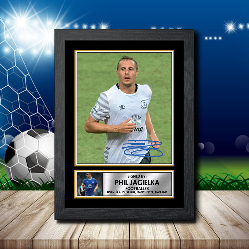 Phil Jagielka Printed Signature Footballers Star Poster Print Framed Wall Art Gift – Phil Jagielka Printed Signature Footballers Star Poster Print