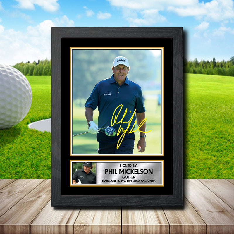 Phil Mickelson 2 Printed Signature Golfer Star Poster Print Framed Wall Art Gift – Phil Mickelson 2 Printed Signature Golfer Star Poster Print