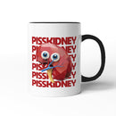 Rude Swear Word Printed Mug Design - P*SSKIDNEY (3 Colours)